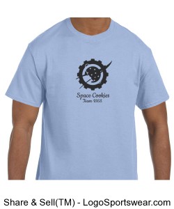 Classic Light Blue Space Cookies t-shirt Design Zoom